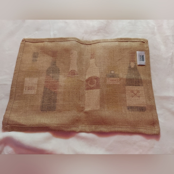 Now Designs Wine Burlap Tablemats Set Of 4 - Picture 2 of 2